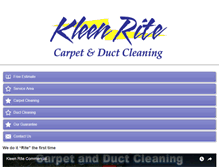 Tablet Screenshot of kleenrite.ca